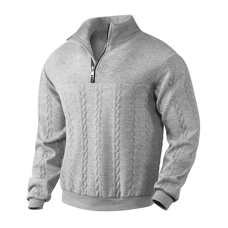 Hudson | Cable Quarter Zip Sweater