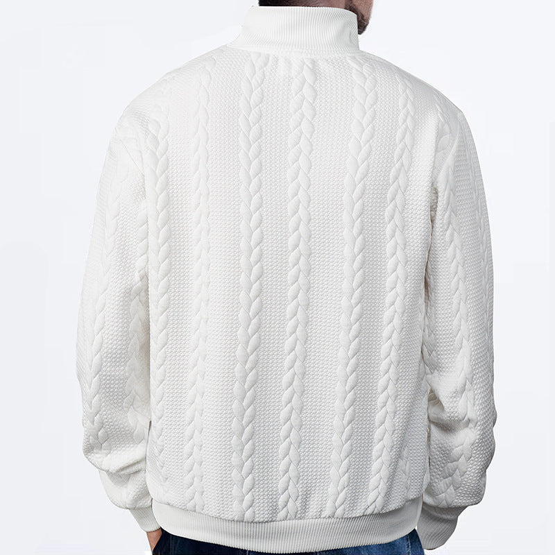 Hudson | Cable Quarter Zip Sweater