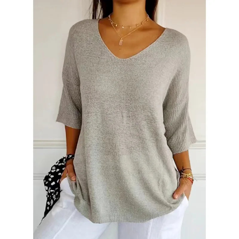 ETHEREAL V-NECK CASHMERE SHIRT