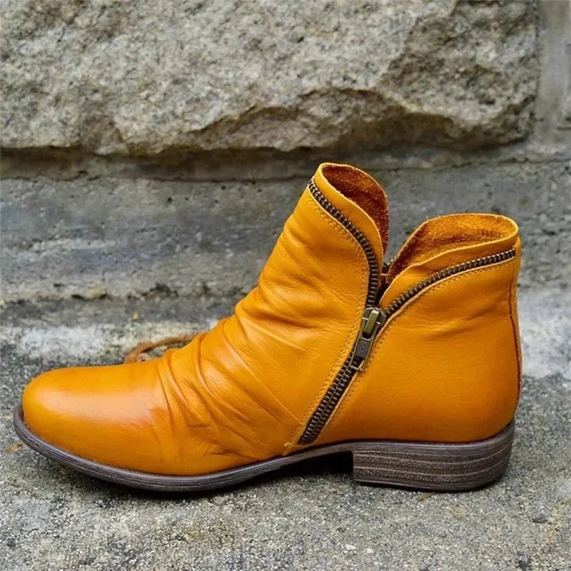 Gaia™ - Leather Zip Boot