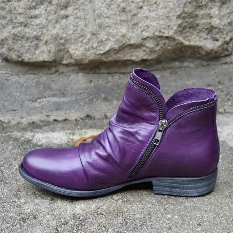 Gaia™ - Leather Zip Boot