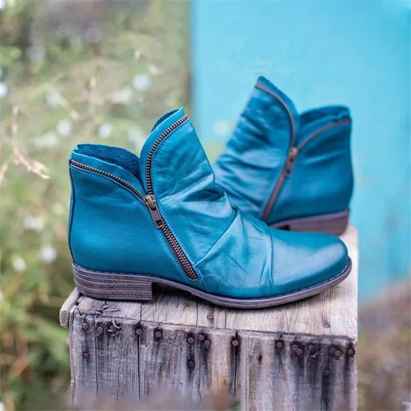 Gaia™ - Leather Zip Boot