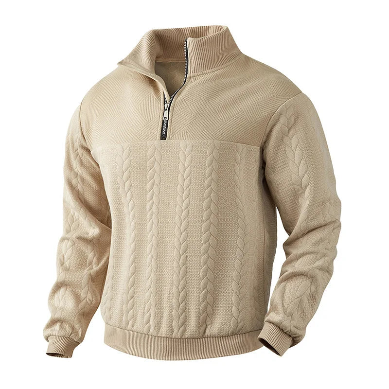 Hudson | Cable Quarter Zip Sweater